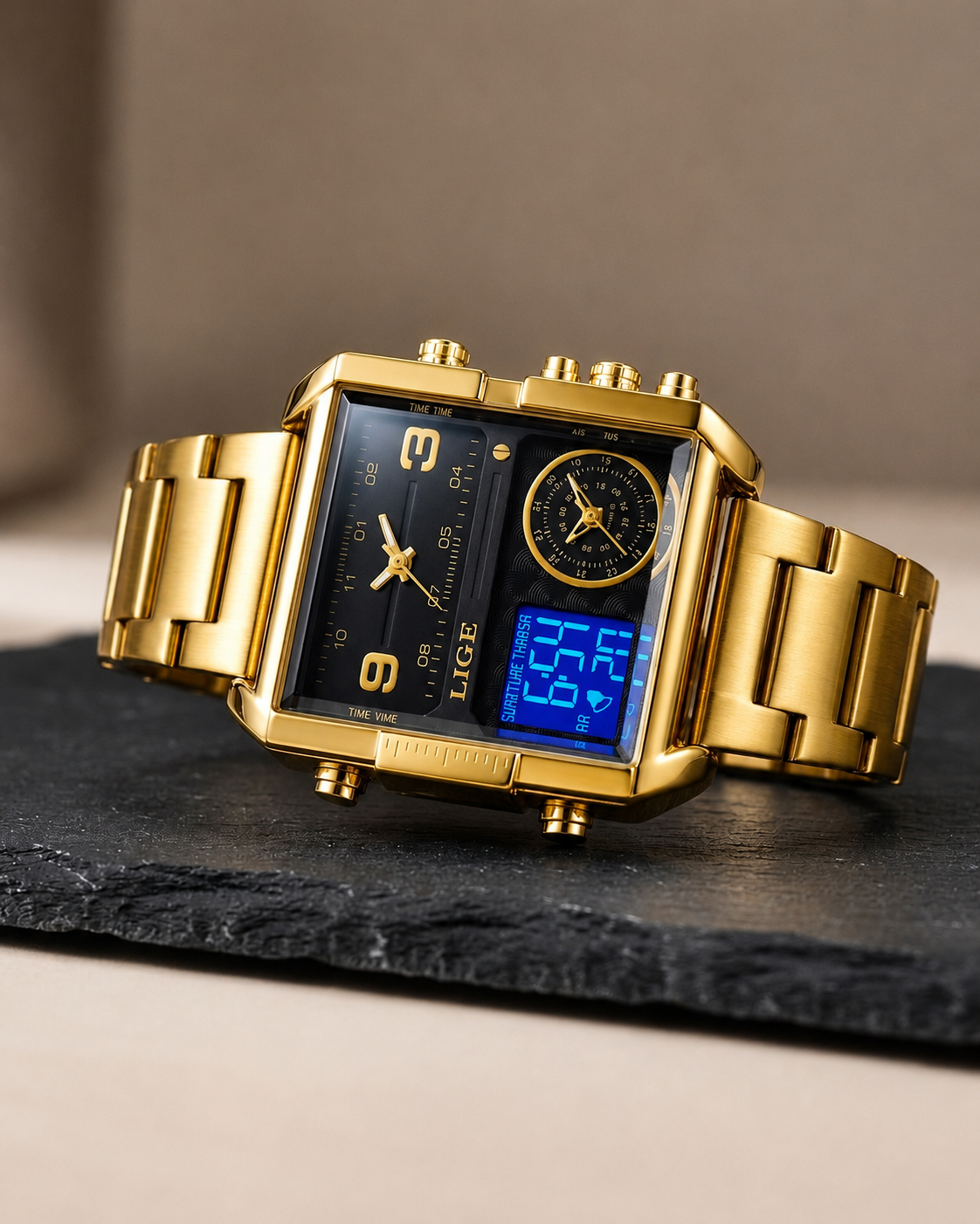 LIGE Premium Gold Watch